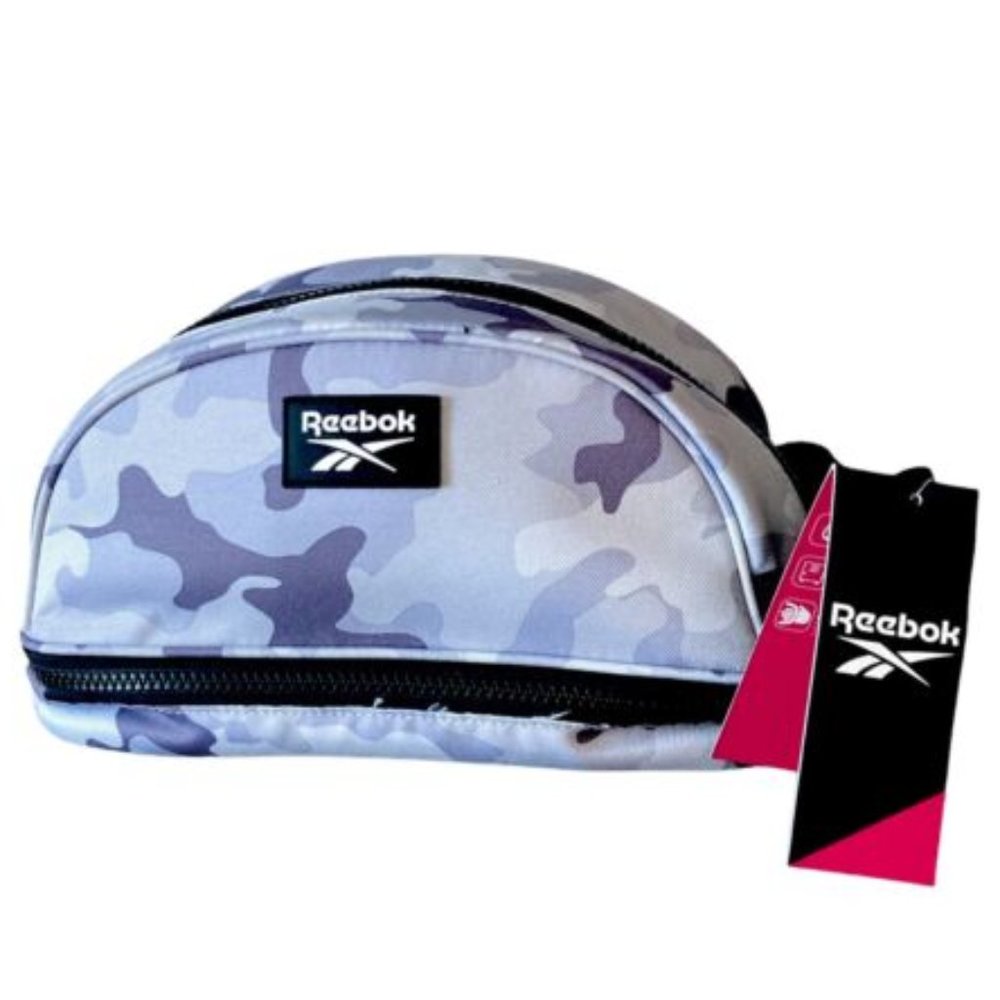 🆕 Reebok Men's Toiletry Bag - Gray Camo Design ✈️✈️🛳🛳